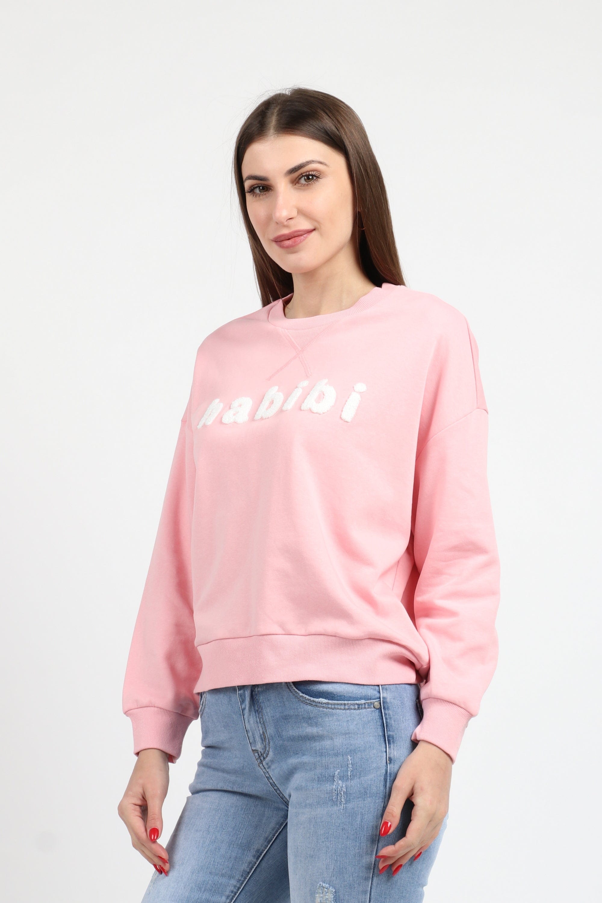 كيتشن بلوزة قطن برقبة دائرية كم طويل نسائي