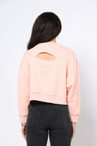 كيتشن بلوزة قصيرة أوفر سايز مطبوعة بكم طويل نسائي