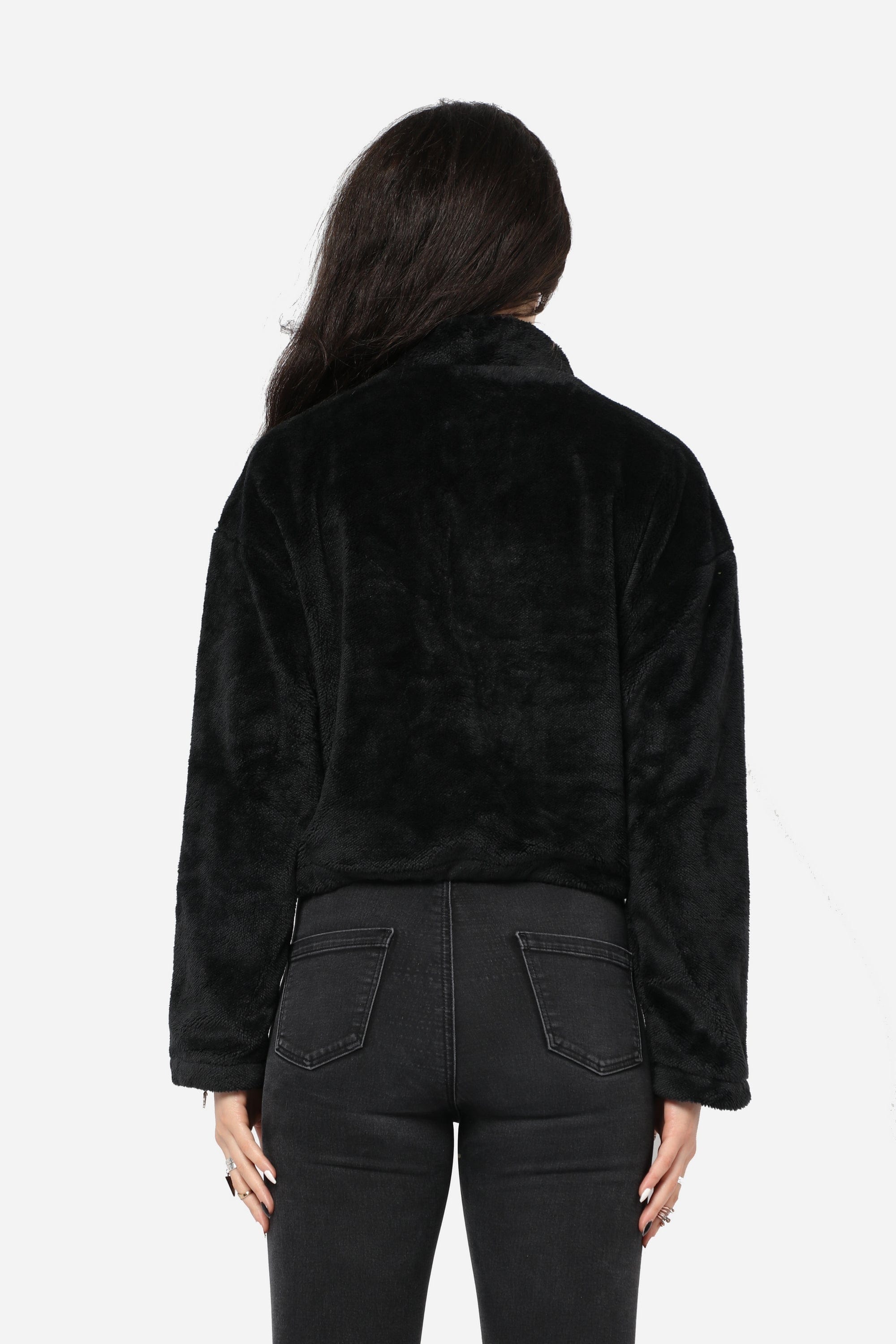 كيتشن هودي فرو ناعم بسحاب ورباط على الخصر نسائي