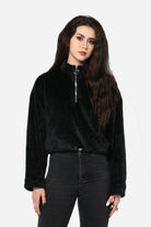 كيتشن هودي فرو ناعم بسحاب ورباط على الخصر نسائي