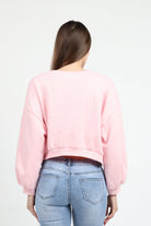 كيتشن بلوزة أوفر سايز قصيرة بكم طويل نسائي