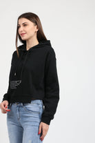 كيتشن هودي قصير بكم طويل وقبعة نسائي