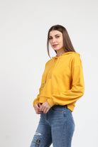 كيتشن هودي قصير بكم طويل وقبعة نسائي