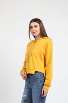 كيتشن هودي قصير بكم طويل وقبعة نسائي