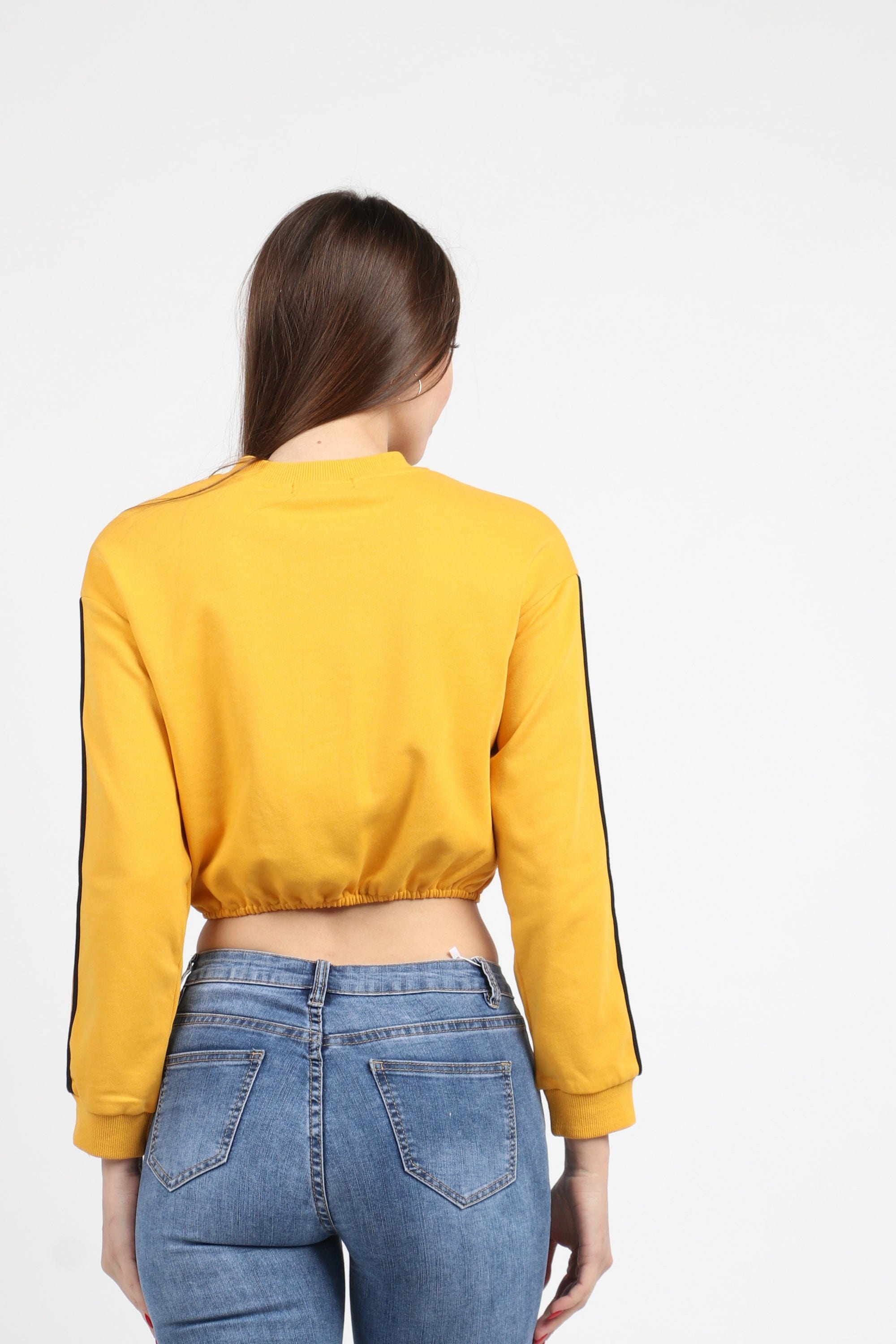 كيتشن جاكيت بسحاب وياقة كم طويل وربطة على الخصر نسائي