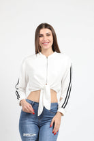 كيتشن جاكيت بسحاب وياقة كم طويل وربطة على الخصر نسائي