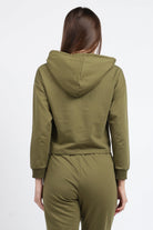 كيتشن بلوزة هودي نص بطن كم طويل نسائي