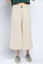 كيتشن بنطلون قصير سادة واسع خصر مرتفع نسائي