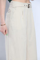 كيتشن بنطلون قصير سادة واسع خصر مرتفع نسائي