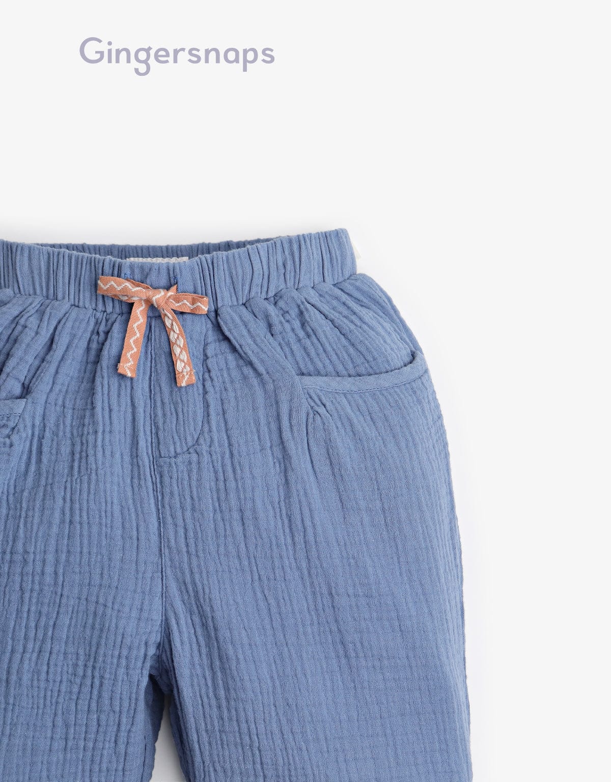 جينجرسنابس شورت أولادي طويل برباط أزرق