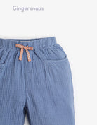 جينجرسنابس شورت أولادي طويل برباط أزرق