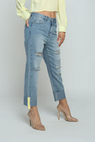 كيتشن بنطلون مقطع هاي ويست بجيوب وسحاب وزرار أمامي نسائي