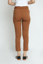 كيتشن بنطلون كلاسيك ضيق مع حزام طويل نسائي