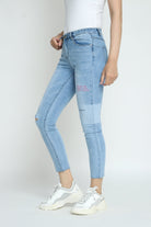 كيتشن بنطلون جينز بوي فريند طويل نسائي