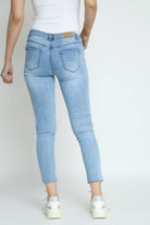 كيتشن بنطلون جينز بوي فريند طويل نسائي