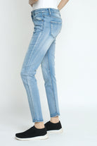 كيتشن بنطلون جينز سكيني مقطع طويل نسائي