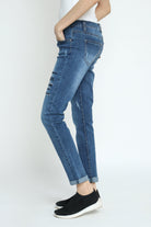 كيتشن بنطلون جينز بطبعة طويل نسائي