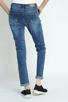 كيتشن بنطلون جينز بطبعة طويل نسائي