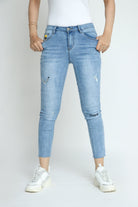 كيتشن بنطلون جينز مقطع طويل نسائي