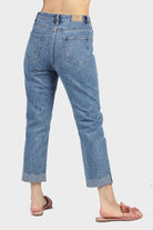 كيتشن بنطلون بوي فريند هاي ويست مقطع طويل نسائي