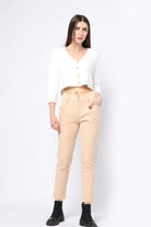 كيتشن بنطلون رسمي بأزرار أمامية وجيوب طويل نسائي