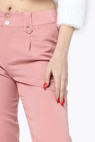 كيتشن بنطلون رسمي بأزرار أمامية وجيوب طويل نسائي