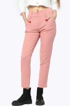 كيتشن بنطلون رسمي بأزرار أمامية وجيوب طويل نسائي