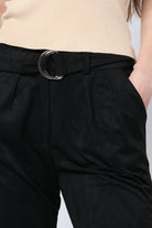 كيتشن بنطلون مخمل هاي ويست برباط وتوكة طويل نسائي