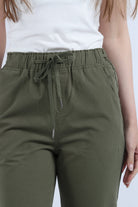 كيتشن سروال طويل سادة نسائي بخصر مطاطي