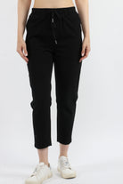 كيتشن سروال طويل سادة نسائي بخصر مطاطي