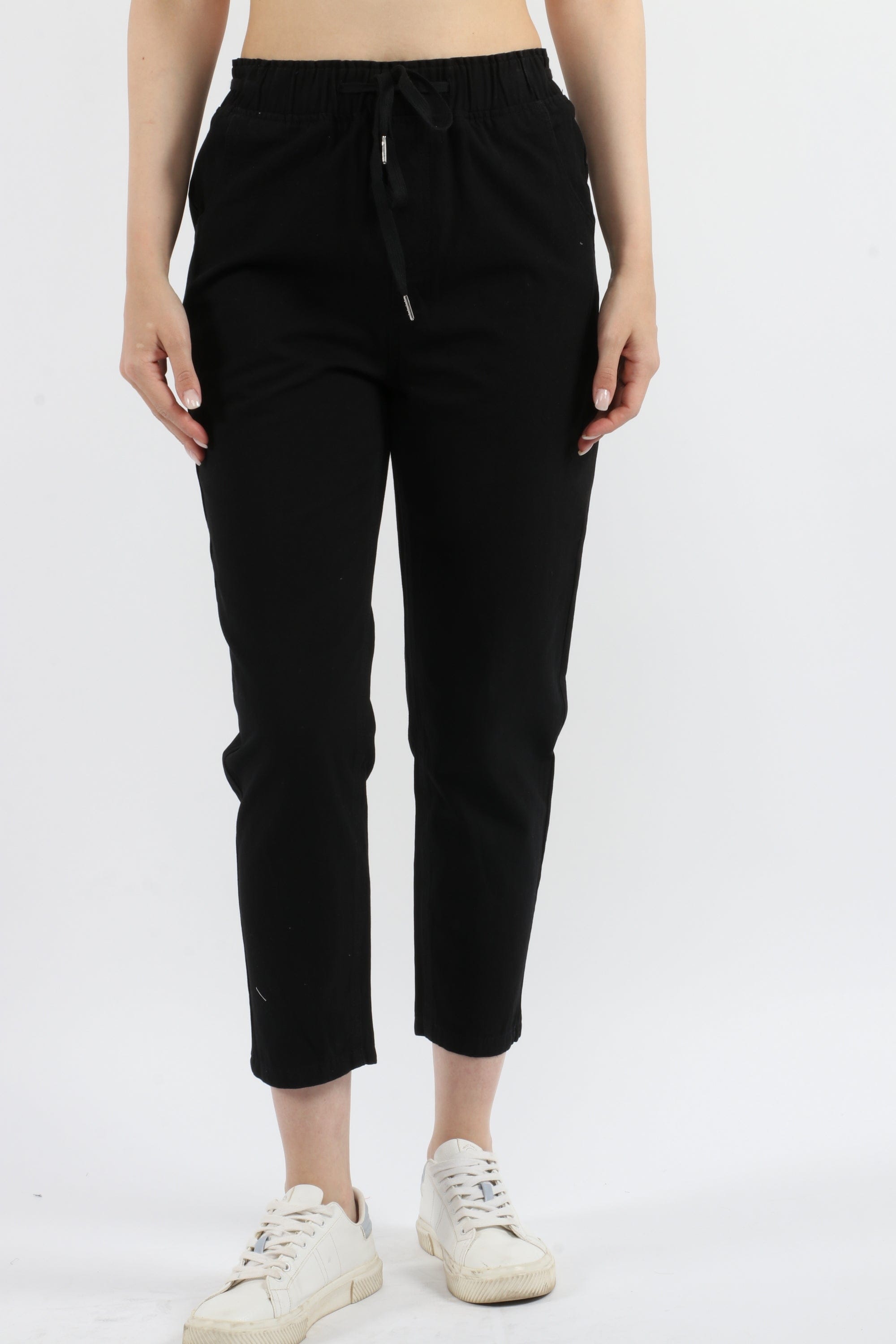 كيتشن سروال طويل سادة نسائي بخصر مطاطي