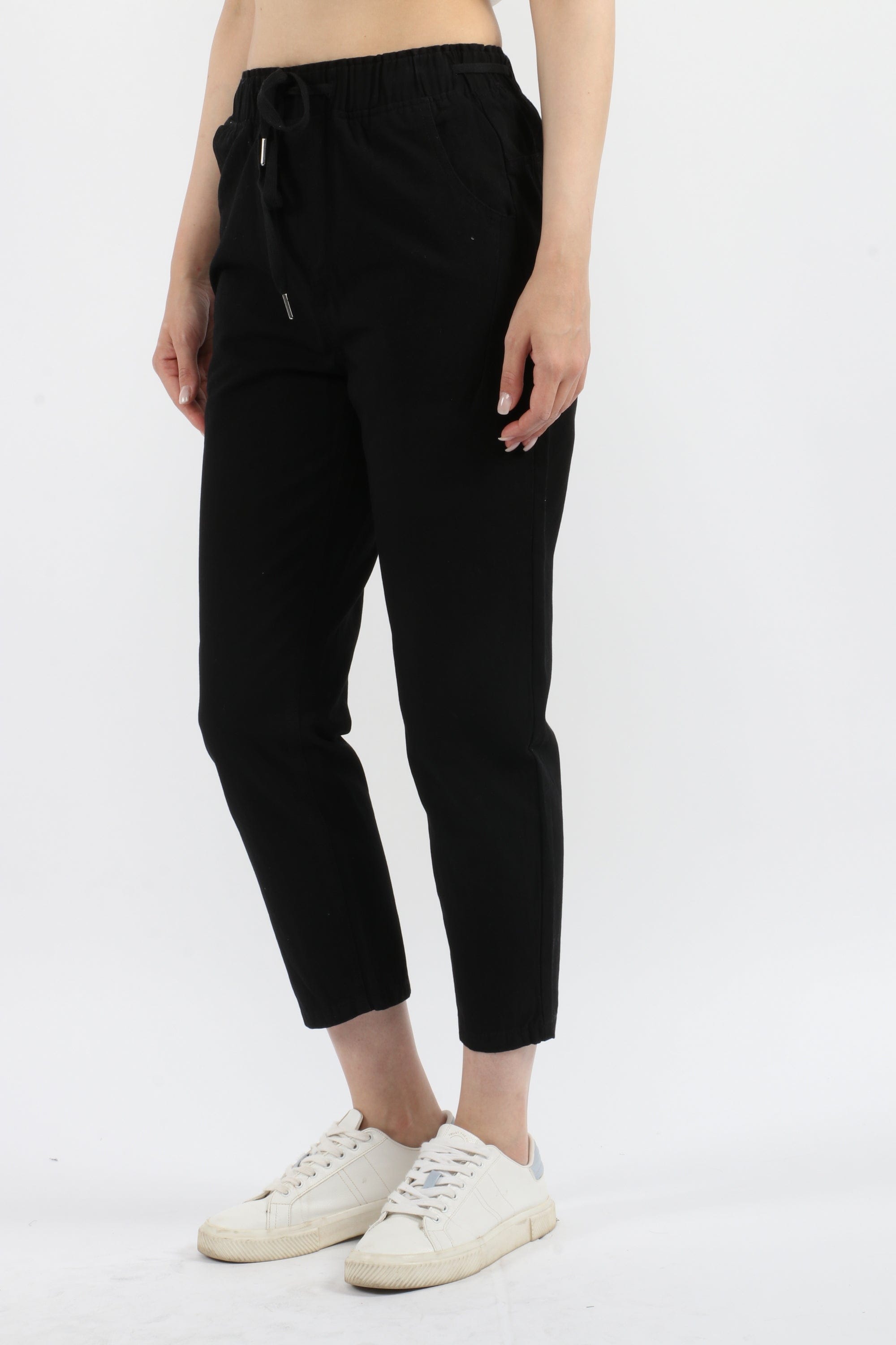 كيتشن سروال طويل سادة نسائي بخصر مطاطي