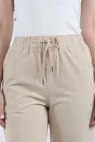 كيتشن سروال طويل سادة نسائي بخصر مطاطي