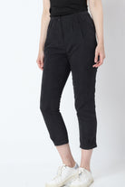 كيتشن بنطلون طويل سادة ضيقة خصر مرتفع نسائي