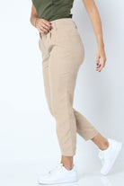 كيتشن بنطلون طويل سادة ضيقة خصر مرتفع نسائي