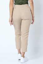 كيتشن بنطلون طويل سادة ضيقة خصر مرتفع نسائي