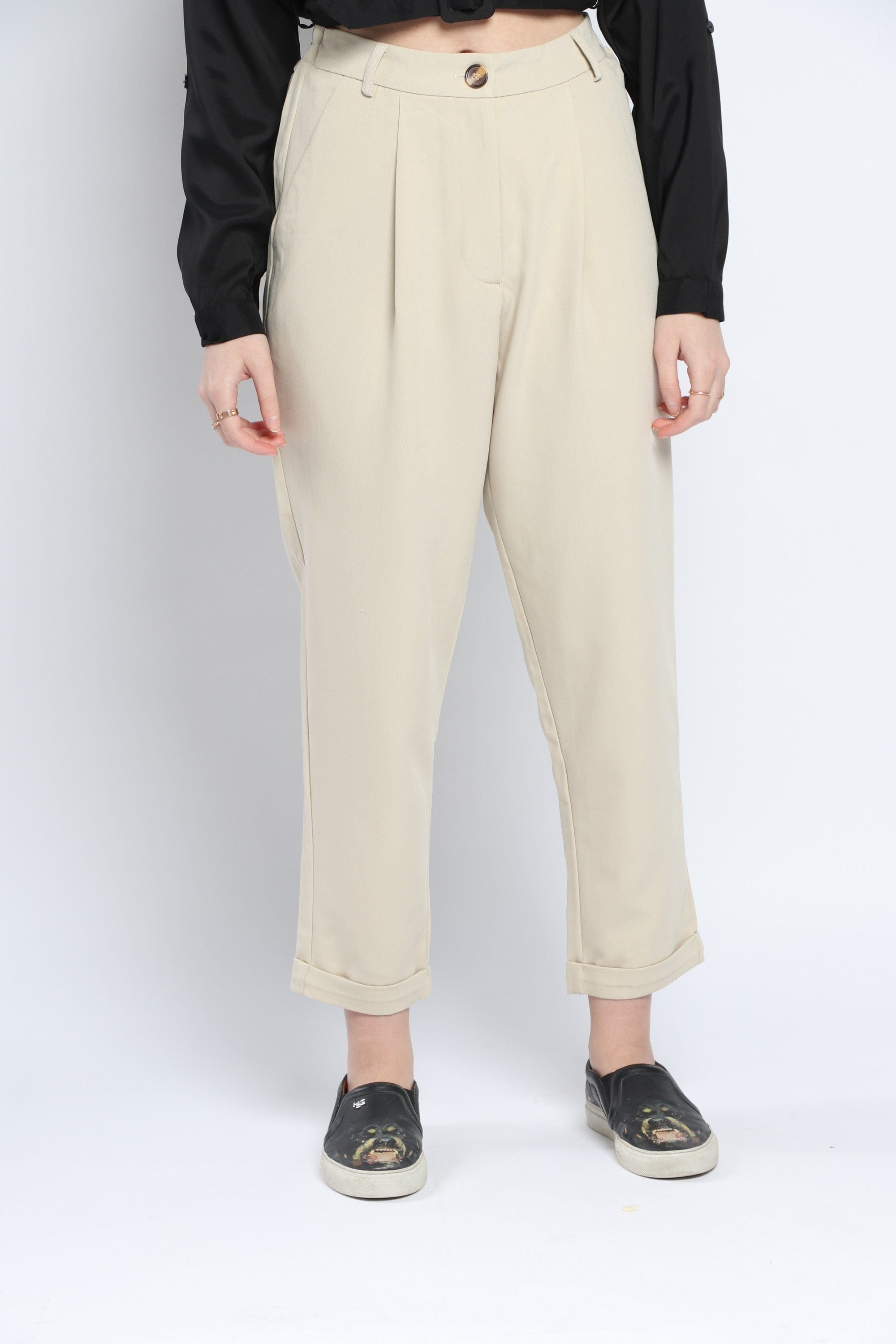 كيتشن بنطلون طويل سادة واسعة نسائي