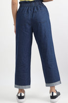 كيتشن بنطلون طويل جينز واسع خصر مرتفع نسائي