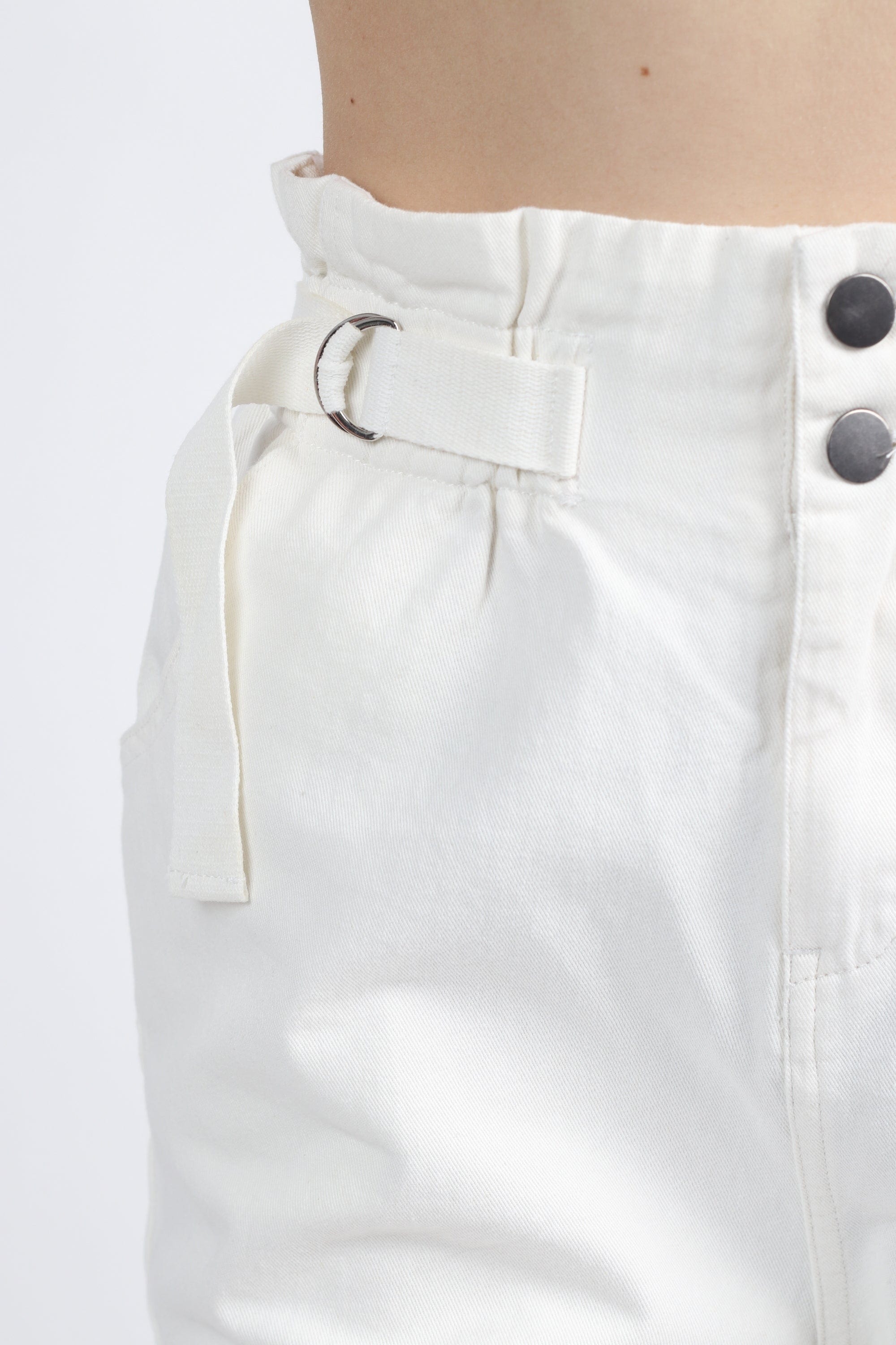 كيتشن بنطلون طويل جينز واسع خصر مرتفع نسائي