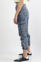 كيتشن بنطلون طويل بجيوب جانبية جينز نسائي