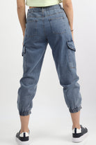 كيتشن بنطلون طويل بجيوب جانبية جينز نسائي