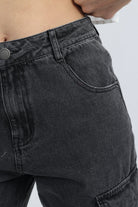 كيتشن بنطلون طويل بجيوب جانبية جينز نسائي