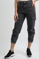 كيتشن بنطلون طويل بجيوب جانبية جينز نسائي