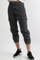 كيتشن بنطلون طويل بجيوب جانبية جينز نسائي