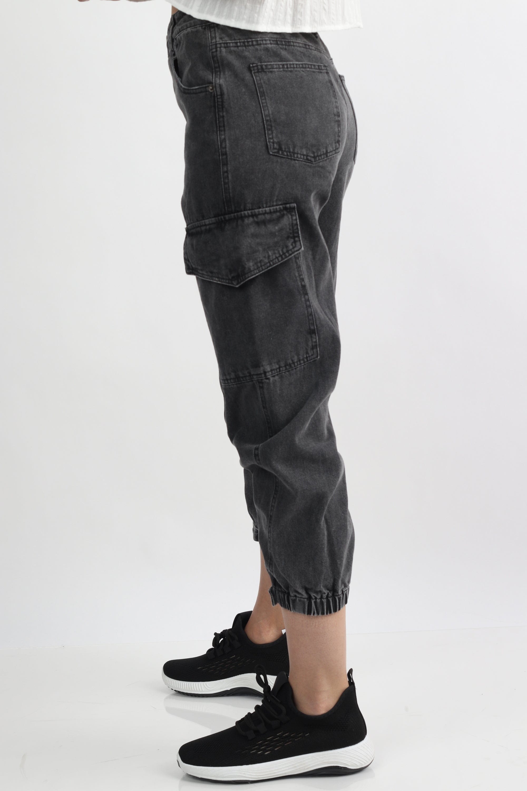 كيتشن بنطلون طويل بجيوب جانبية جينز نسائي