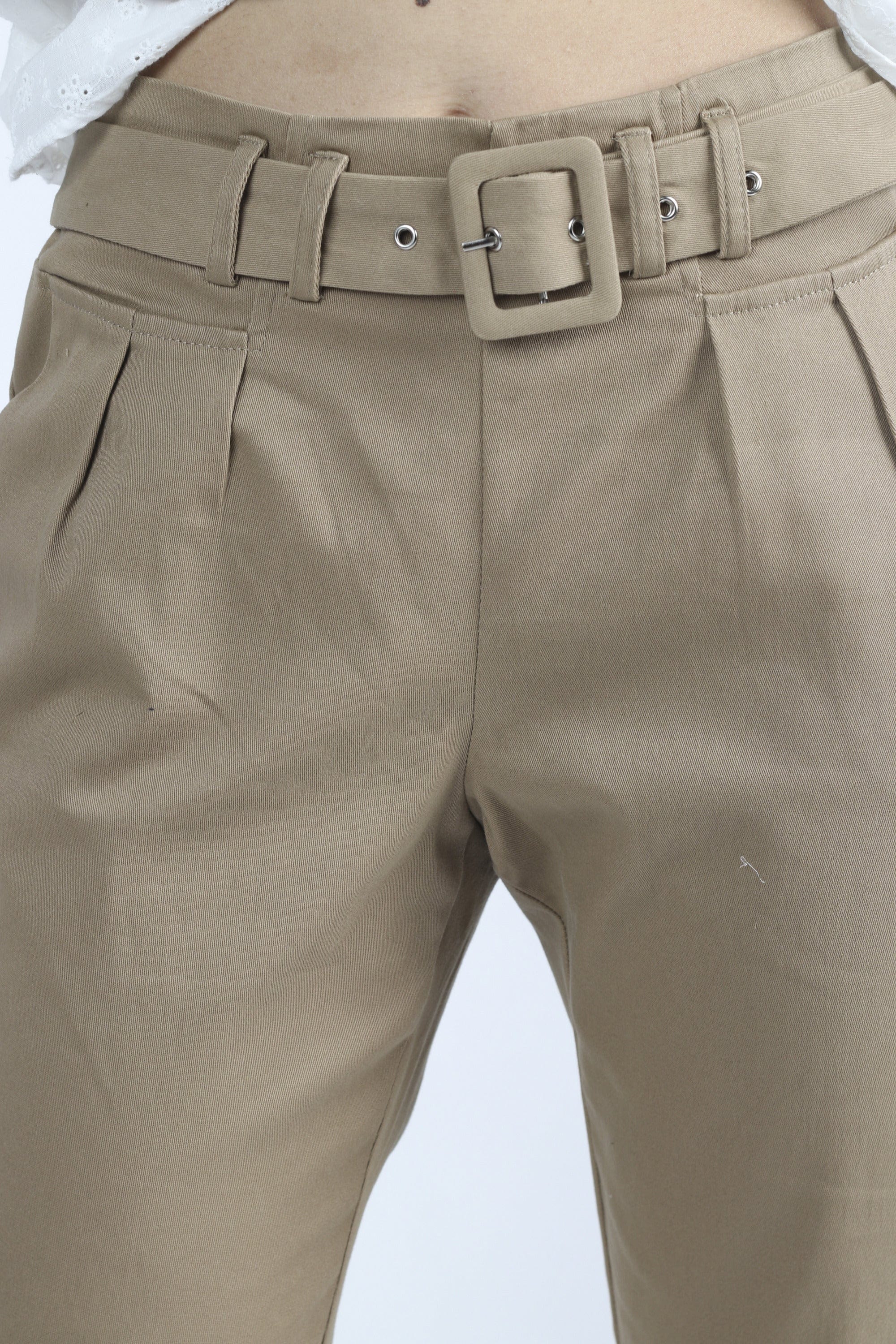 كيتشن بنطلون طويل سادة خصر مرتفع نسائي