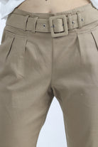 كيتشن بنطلون طويل سادة خصر مرتفع نسائي