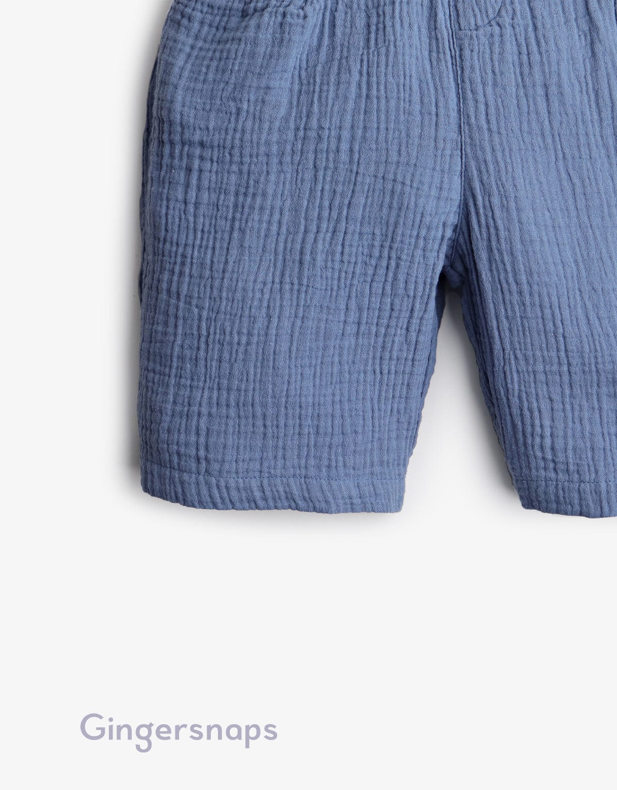 جينجرسنابس شورت أولادي طويل برباط أزرق