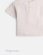 جينجرسنابس قميص نص كم أولادي بكسرات بيج