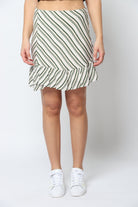 كيتشن تنورة مخططة قصيرة أخضر